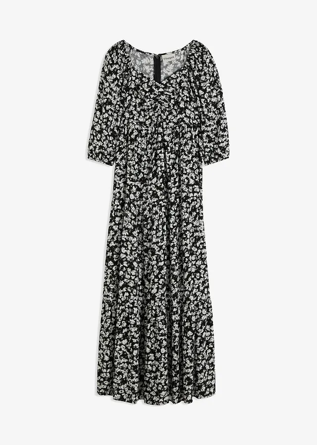 Rochie maxi cu imprimeu din viscoză fluidă