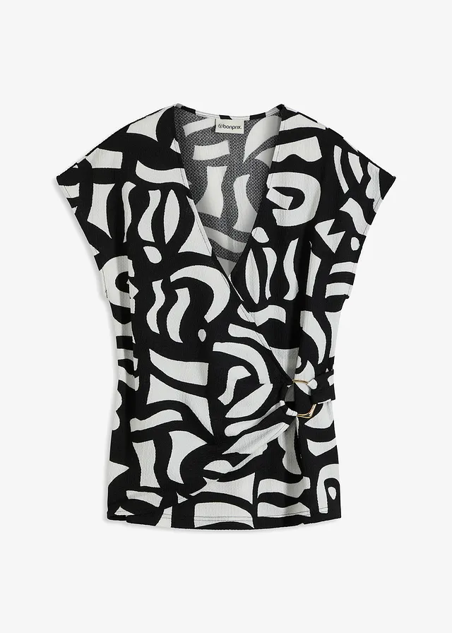 Shirt met print • zwart-wolwit grafische print • bonprix online shop