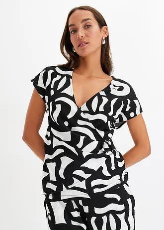 Shirt met print • zwart-wolwit grafische print • bonprix online shop