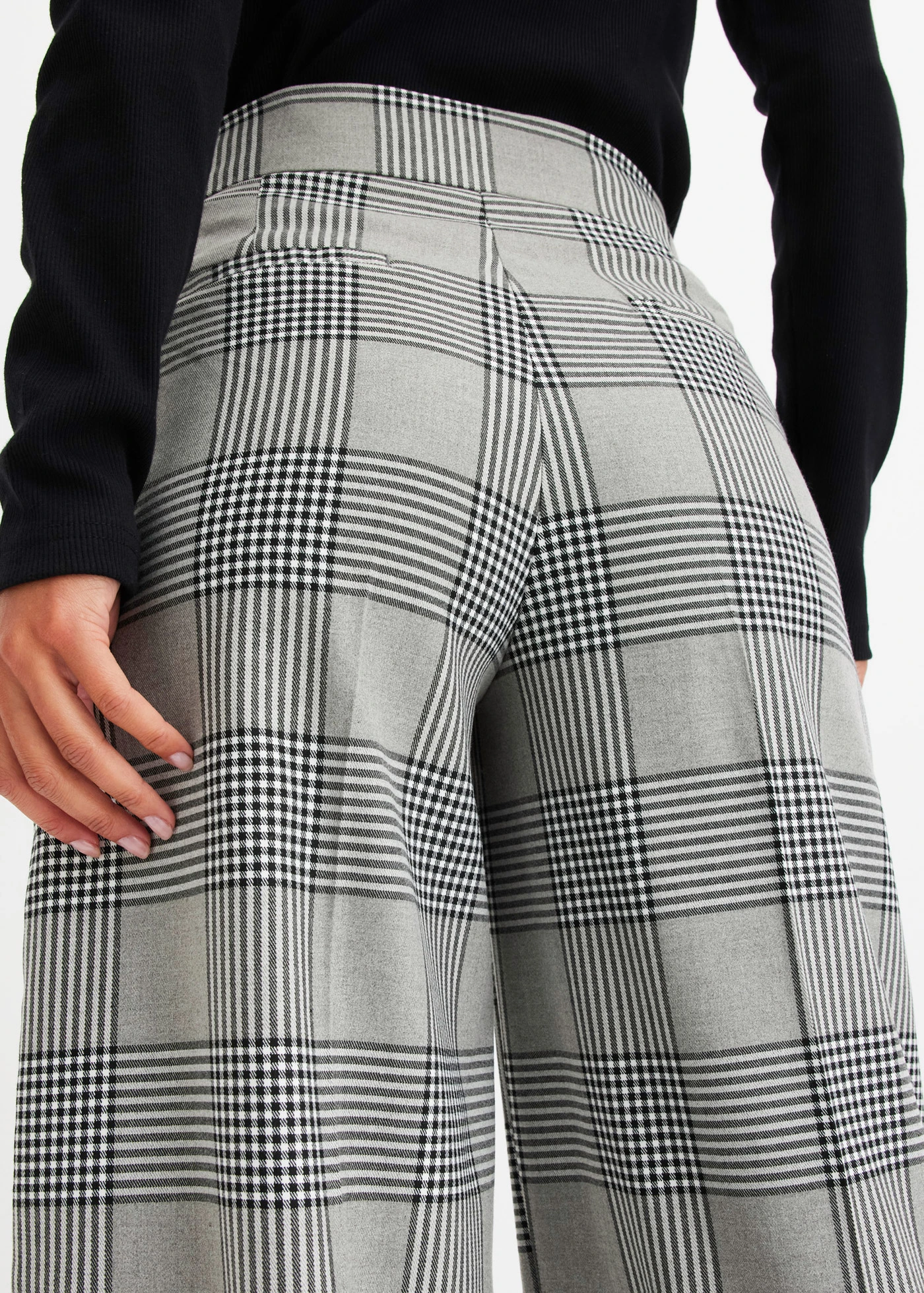 Kostkované kalhoty Marlene • šedá kostkovaná • bonprix obchod