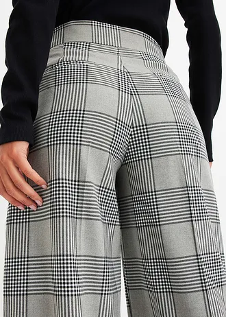 Kostkované kalhoty Marlene • šedá kostkovaná • bonprix obchod