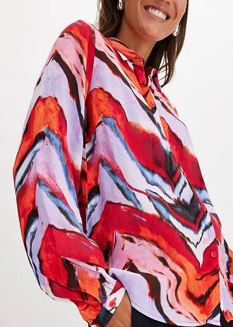 Halenka s potiskem • fialovo-černo-červená s potiskem • bonprix obchod