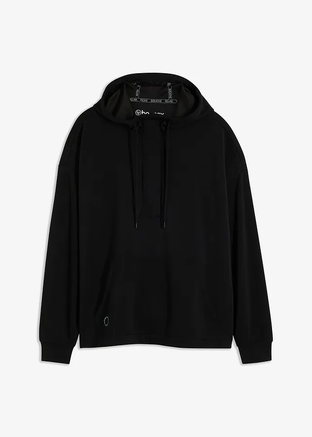 Sweat à capuche oversize et ultra-doux avec modal • noir • Boutique bonprix