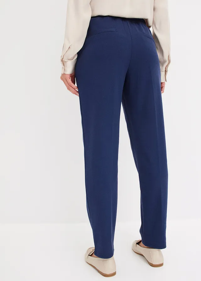 Jersey instapbroek met bies • donkerblauw • product-page.page-title-suffix