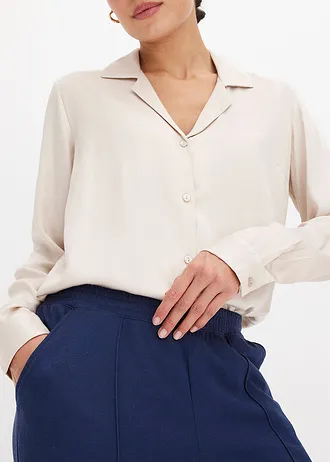 Jersey instapbroek met bies • donkerblauw • bonprix online shop