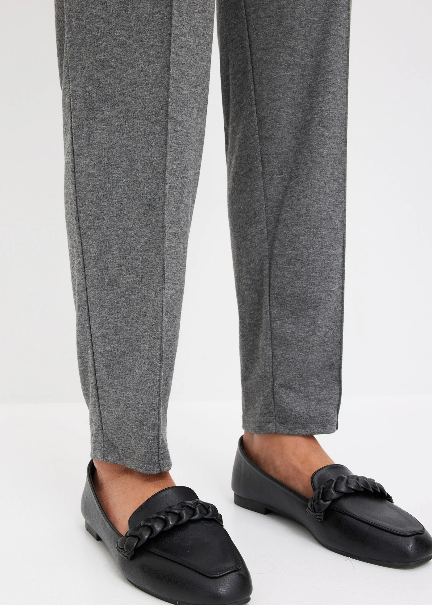 Instapbroek met bies • grijs gemêleerd • bonprix online shop