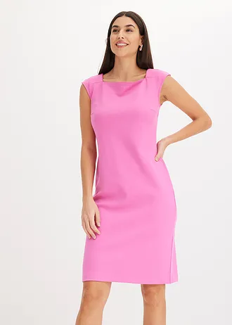 Rochie etui din material Punto di Roma • fucsia deschis • magazin bonprix