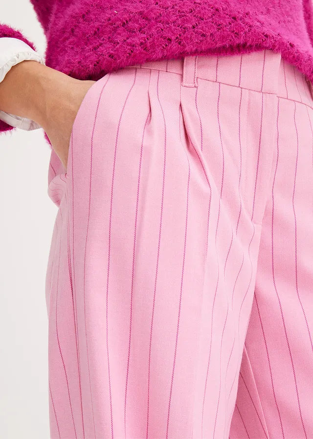 Marlene Dietrich broek met kiijstrepen • bloesempink-lichtfuchsia gestreept • product-page.page-title-suffix