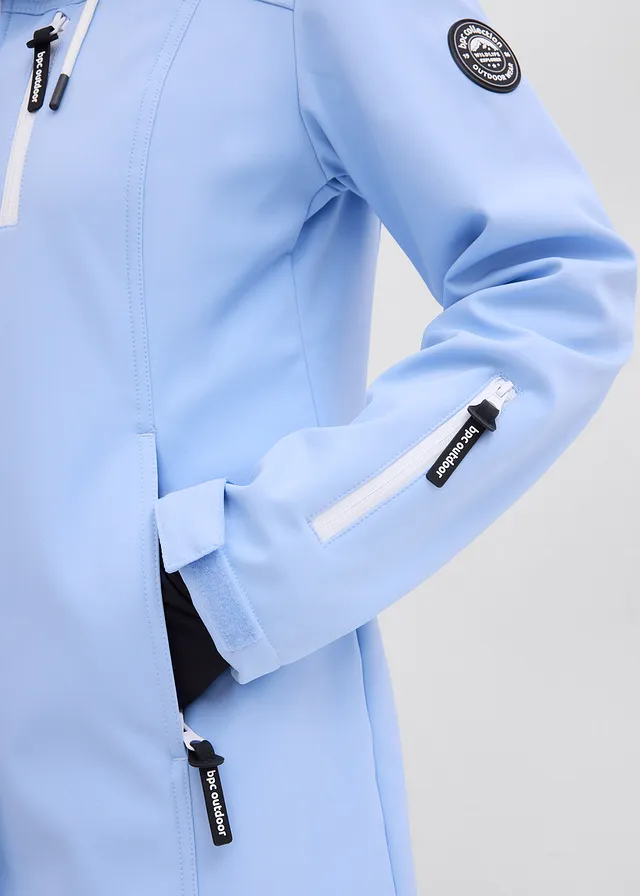 Veste déperlante en softshell • bleu nacré/blanc • product-page.page-title-suffix