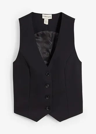 Gilet court sans manches • noir • Boutique bonprix