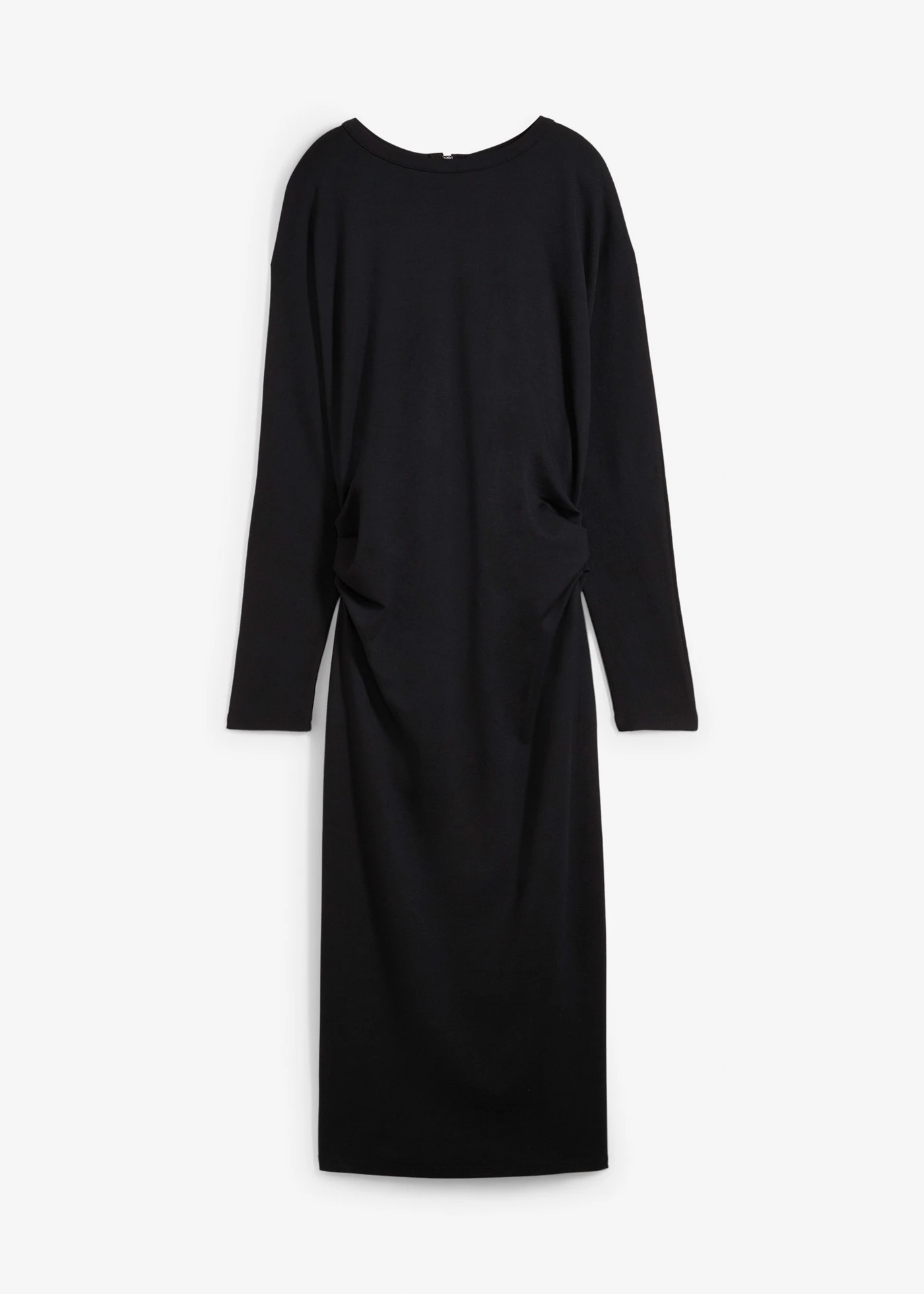 Robe midi en Punto di Roma confortable • noir • Boutique bonprix