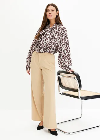 Halenka s vázačkou • písková s leopardím potiskem • bonprix obchod