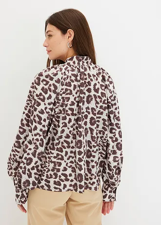 Halenka s vázačkou • písková s leopardím potiskem • bonprix obchod