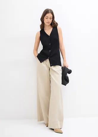 Mouwloos vest, Kleur: zwart