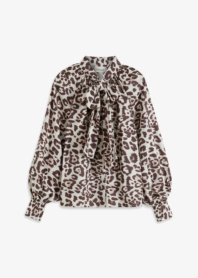 Halenka s vázačkou • písková s leopardím potiskem • bonprix obchod