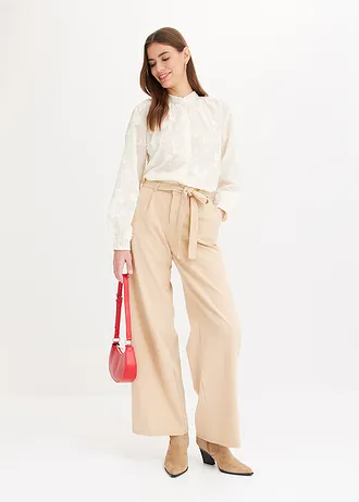 Chemisier 100% coton, Couleur: blanc cassé