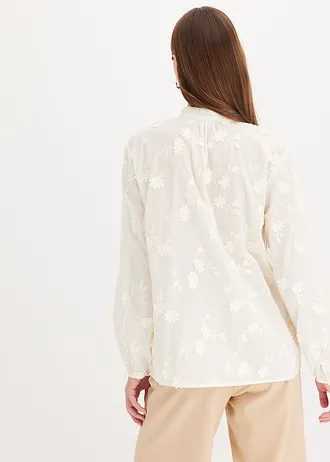Chemisier 100% coton, Couleur: blanc cassé