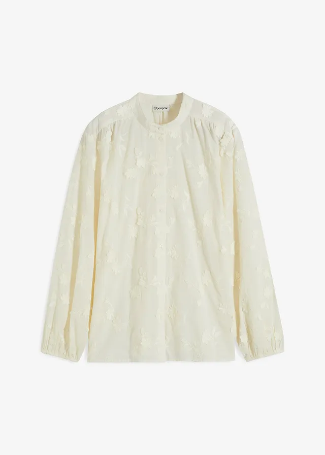 Halenka bez zapínání, z čisté bavlny • přírodní bílá • bonprix obchod