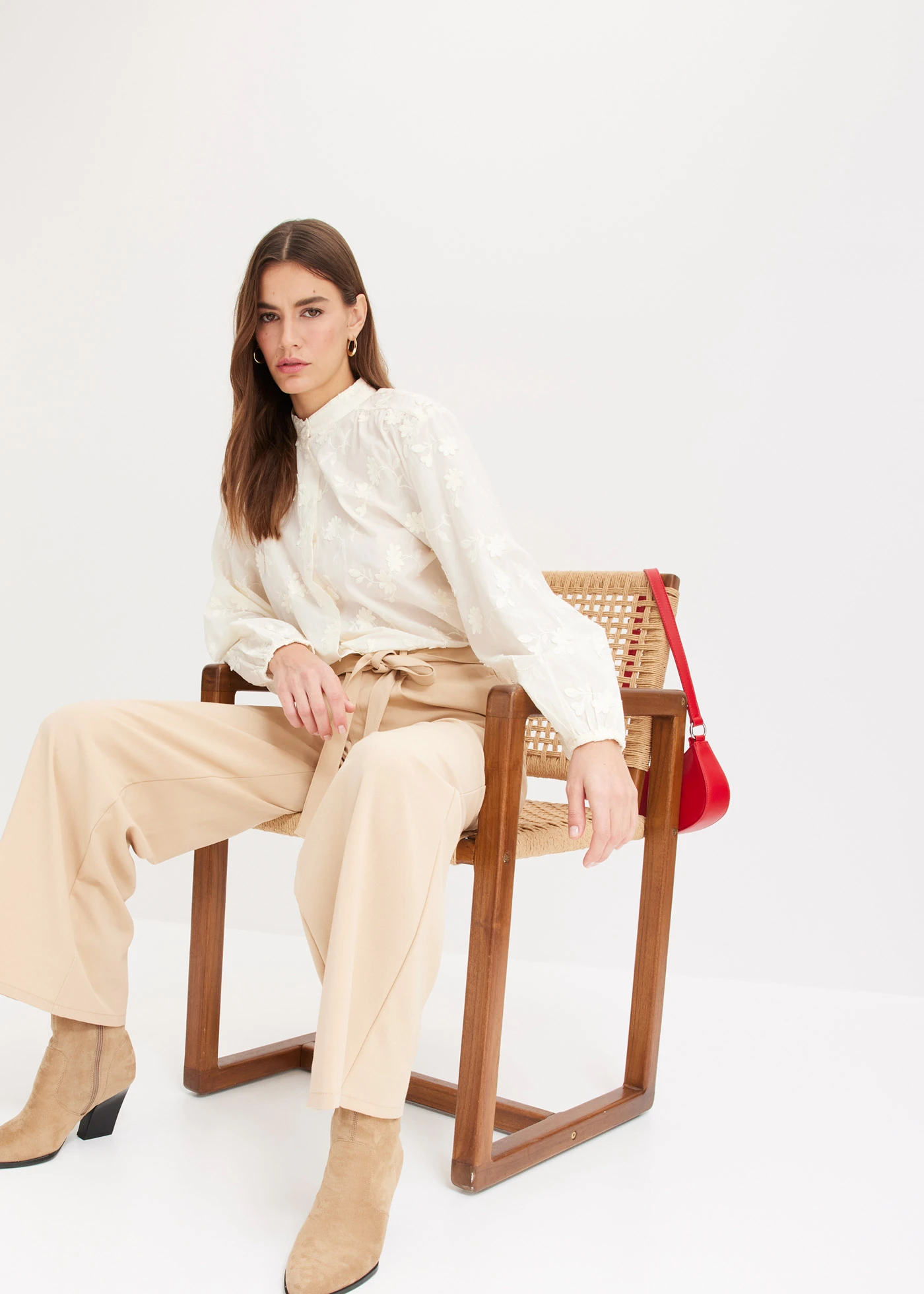 Chemisier 100% coton • blanc cassé • Boutique bonprix