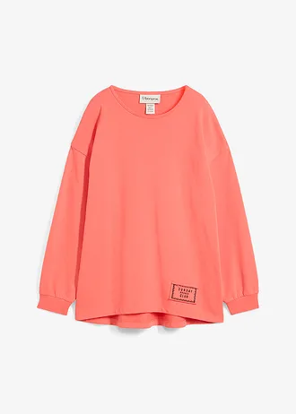 Bluza z dłuższym tyłem, z mieszanki bawełny