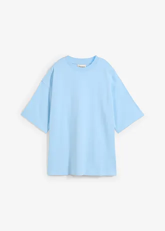 Oversized shirt van puur, zwaar biologisch katoen, Kleur: lichtblauw