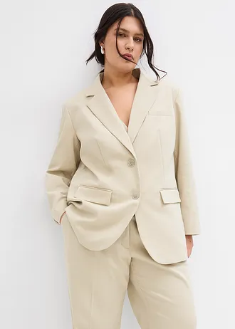 Oversize blejzr, barva: kouřová khaki