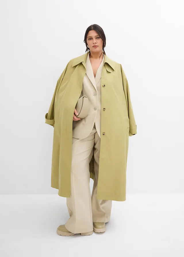 Blazer oversize, Couleur: kaki fumé