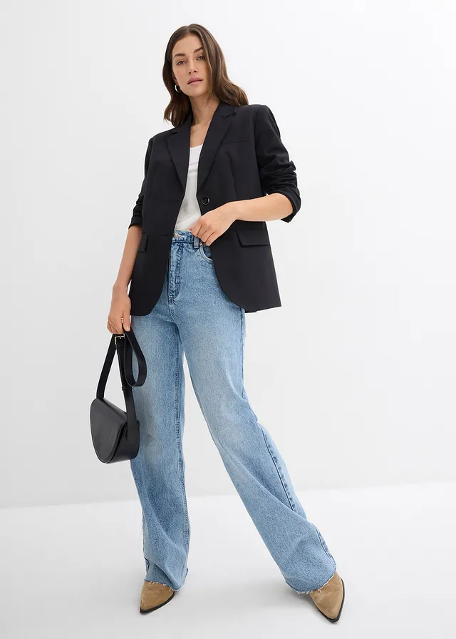 Blazer oversize, Couleur: noir