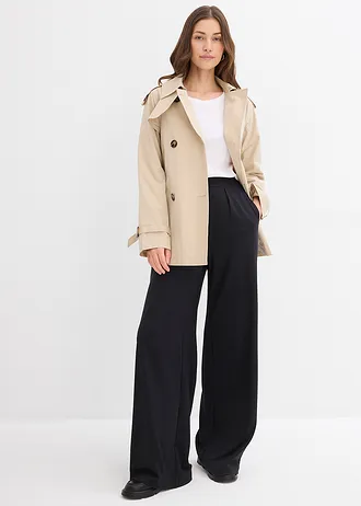 Shirt w prążek, z bawełną organiczną (2 szt.) • czarny + biały • sklep bonprix