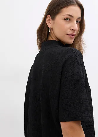 Shirt van crèpe • zwart • bonprix online shop