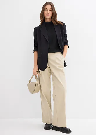 Shirt van crèpe • zwart • bonprix online shop