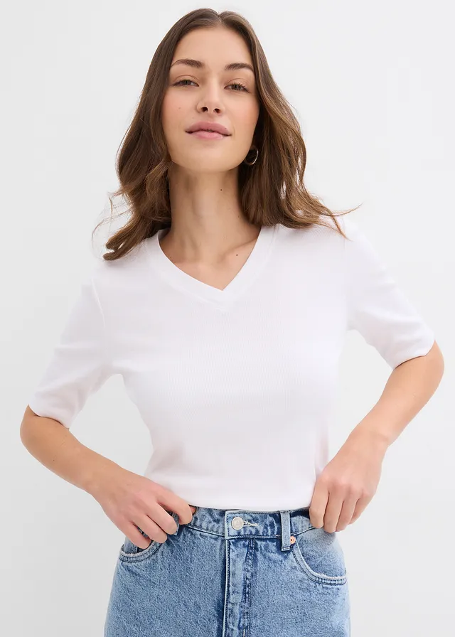 Lot de 2 T-shirts côtelés • noir/blanc • product-page.page-title-suffix