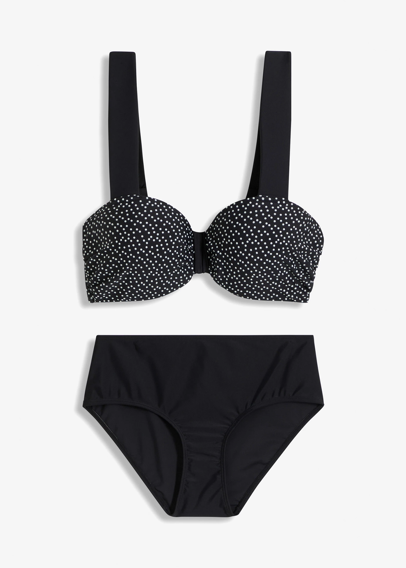 Beugel bikini (2-dlg. set) • zwart-wit gestippeld • bonprix online shop