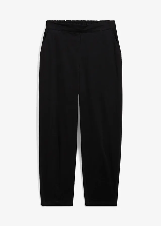 Slip-on broek van katoenmix