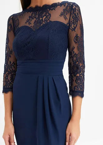 Minišaty s krajkou • tmavě modrá • bonprix obchod