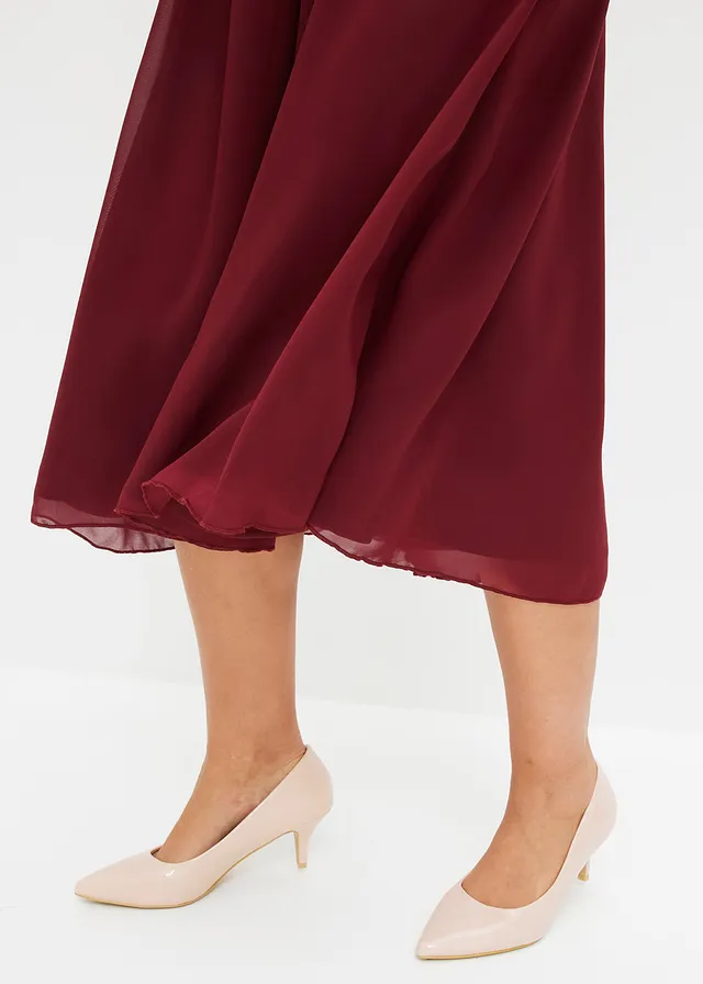 Robe en mousseline avec strass • rouge rubis • product-page.page-title-suffix