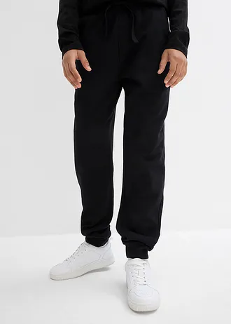 Joggingbroek van zachte katoenmix, Kleur: zwart