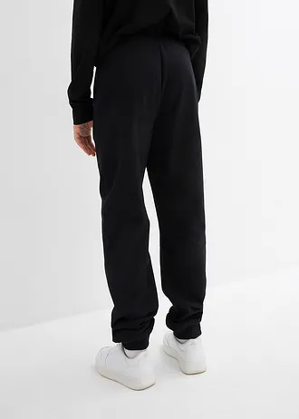 Pantaloni sport din amestec moale de bumbac • negru • magazin bonprix