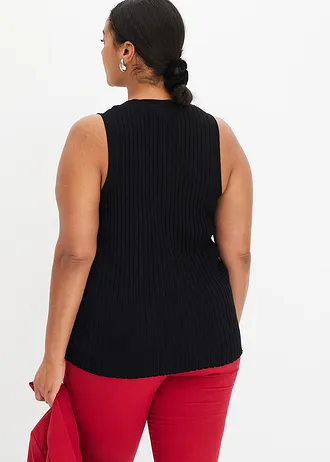 Mouwloos vest, Kleur: zwart