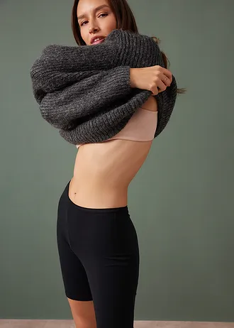 Hosszú női bokszeralsó bio-pamuttal (4 db-os csomag) • fekete+matt bézs • bonprix áruház