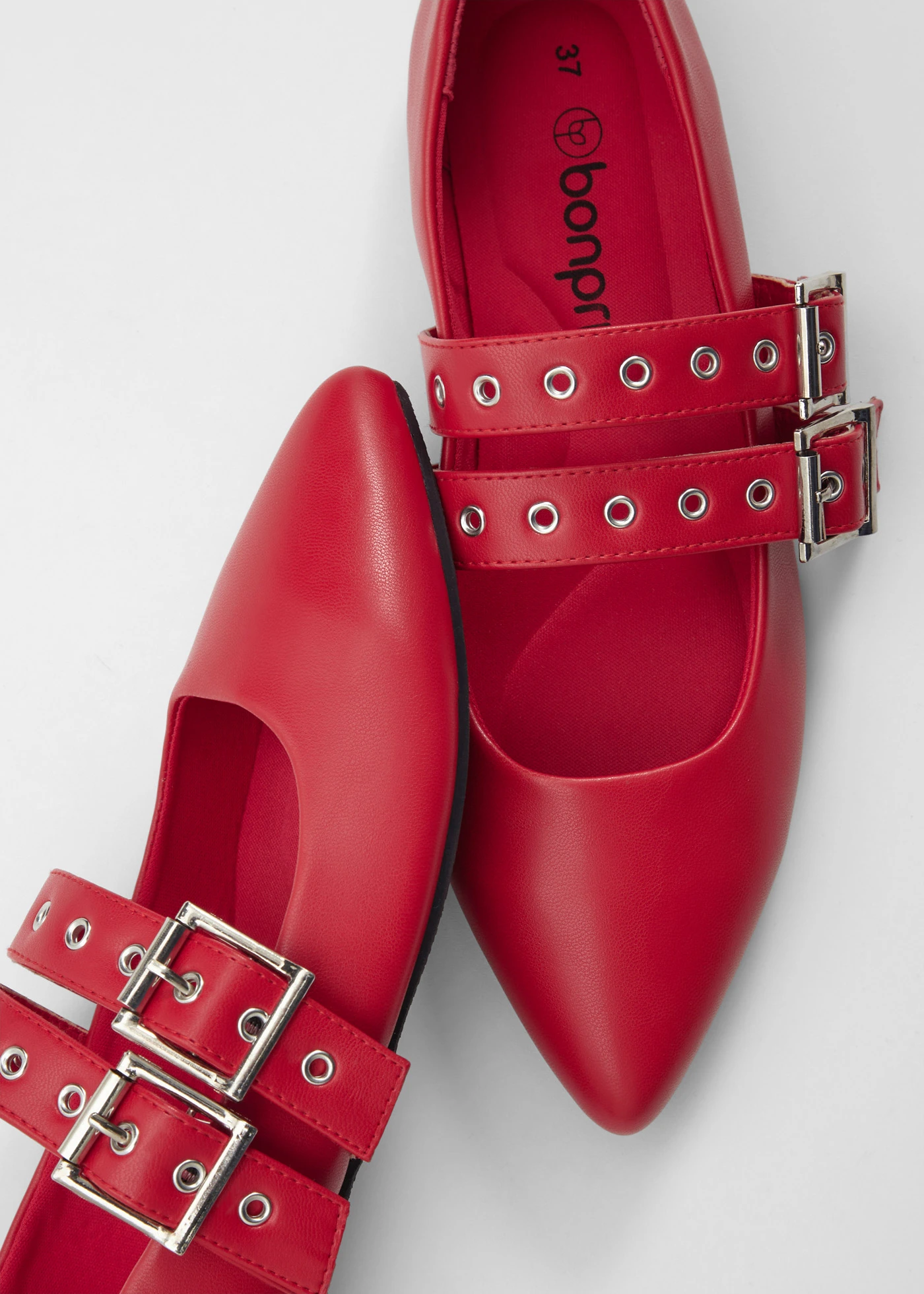 Ballerines à brides et première rembourrée • rouge • Boutique bonprix