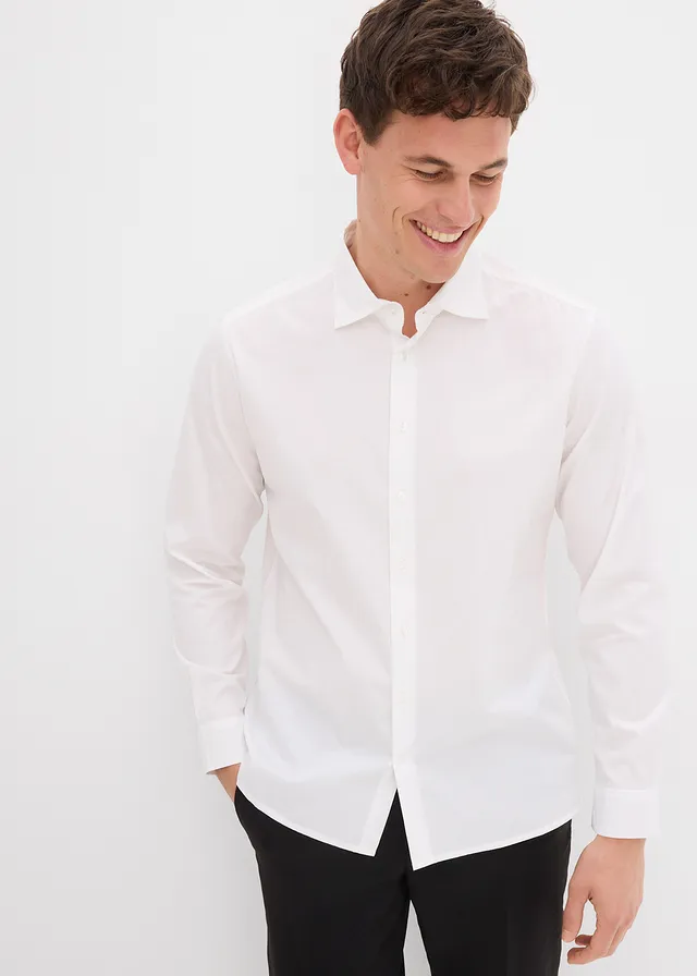 Chemise business 100% coton, regular, Couleur: blanc