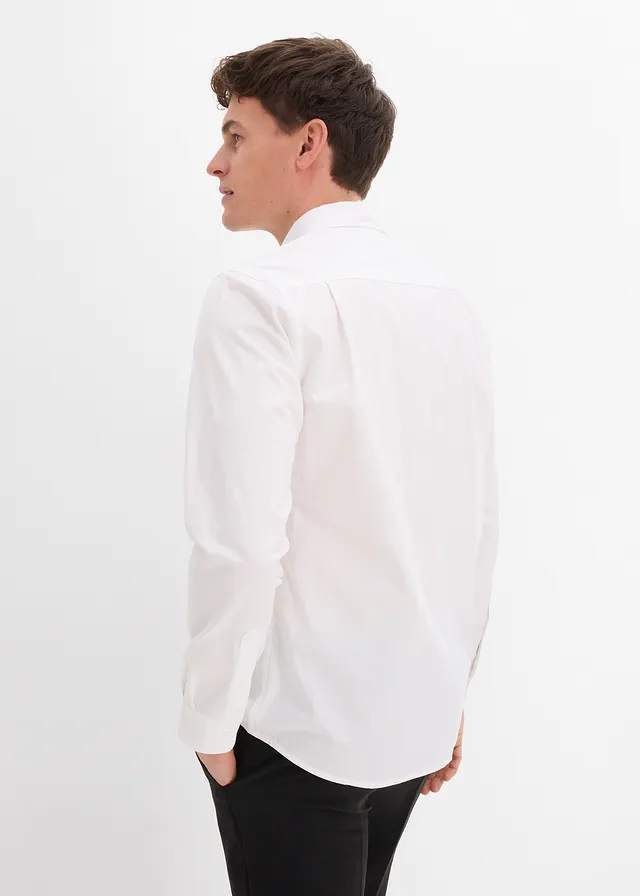 Chemise business 100% coton, regular, Couleur: blanc