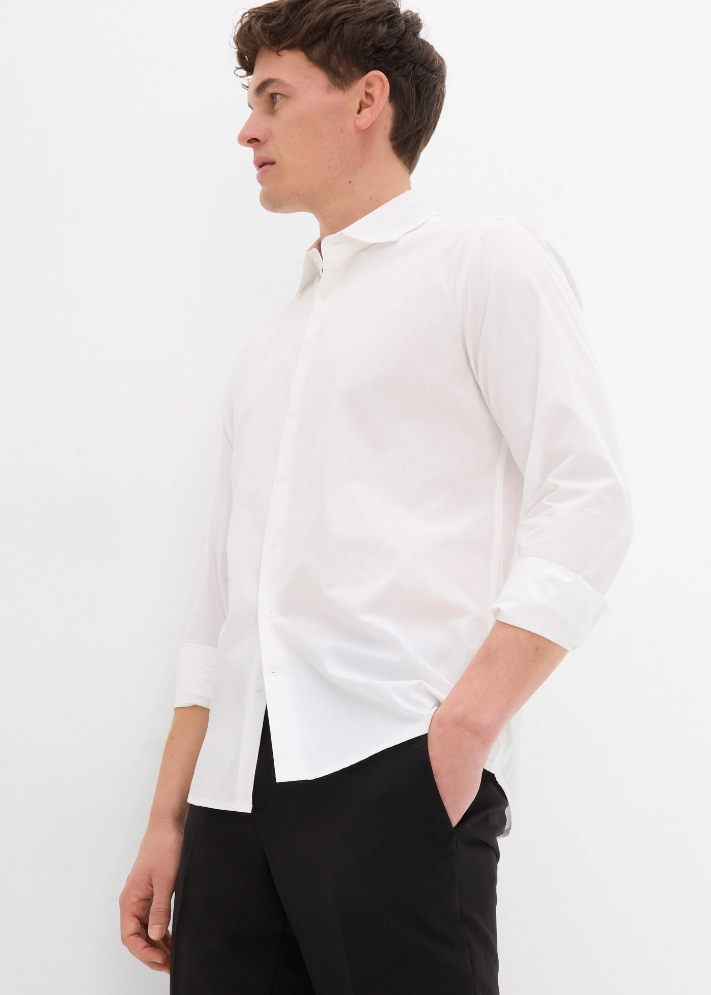Business overhemd van katoen, regular fit • wit • bonprix online shop