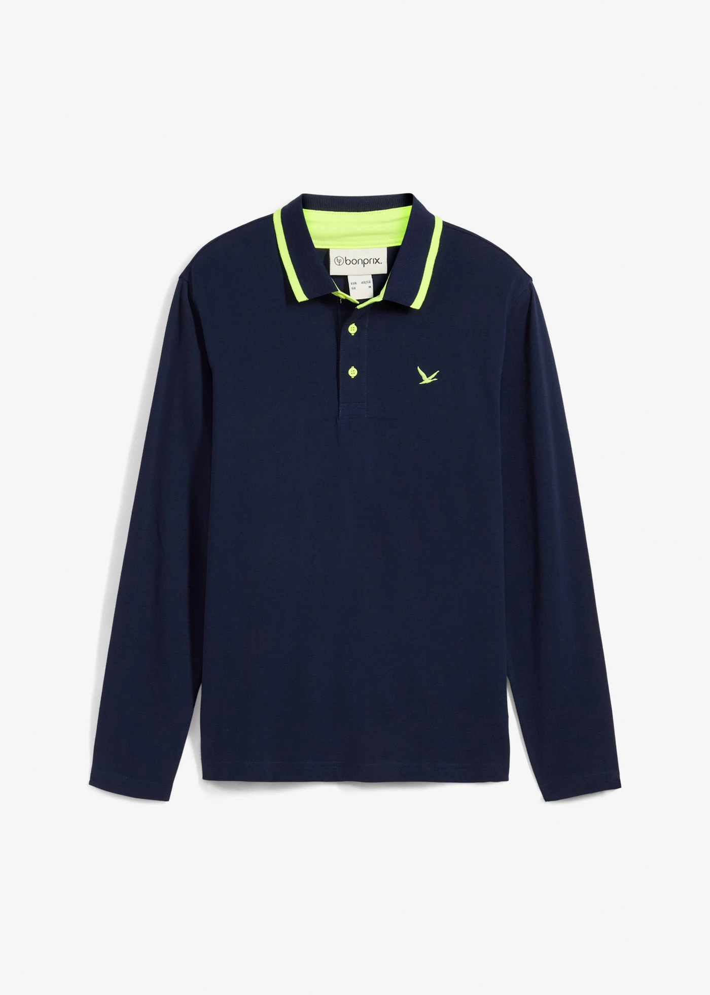 Bluză polo Piqué din bumbac 100% • bleumarin • magazin bonprix