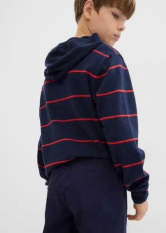 Pantalon chino droit à taille ajustable, slim • bleu foncé • Boutique bonprix