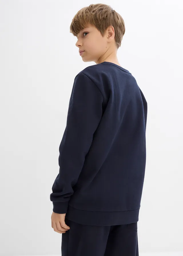 Sweatshirt van zachte katoenmix (set van 2) • lichtgrijs gemêleerd+donkerblauw • product-page.page-title-suffix
