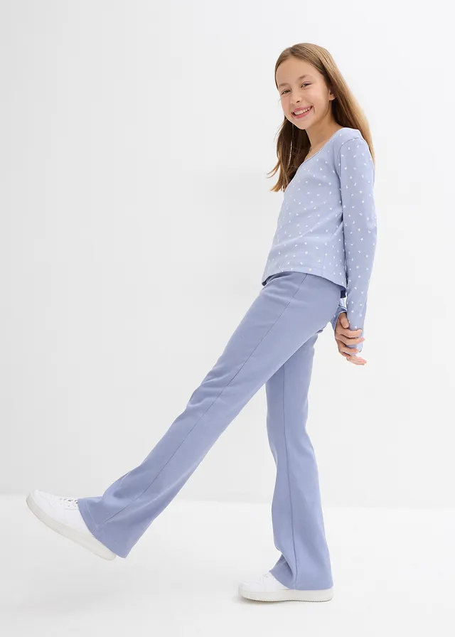 Pantalon en jersey de coton côtelé • bleu mat • product-page.page-title-suffix