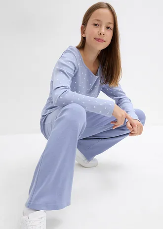 Pantalon en jersey de coton côtelé • bleu mat • Boutique bonprix