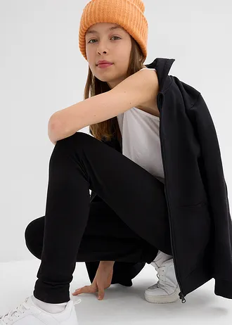 Legging elasztikus bio-pamut keverékből (3 db-os csomag) • fekete • bonprix áruház